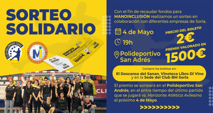 El BM Soria apoya un sorteo para la inclusión en este deporte