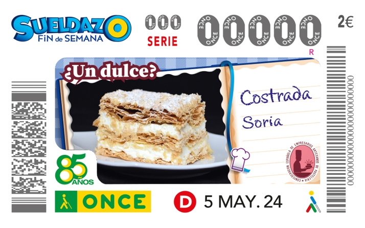 La Costrada de Soria mostrará su elegancia, delicadeza y sabor en el cupón de la ONCE