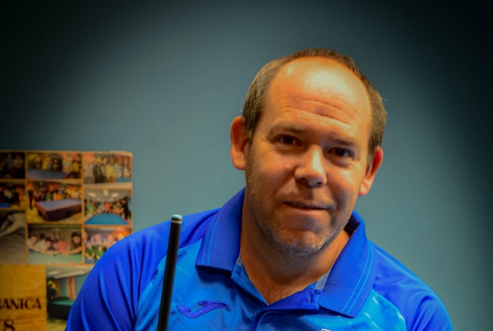 Iñaki Pardo, único billarista soriano en Zaragoza