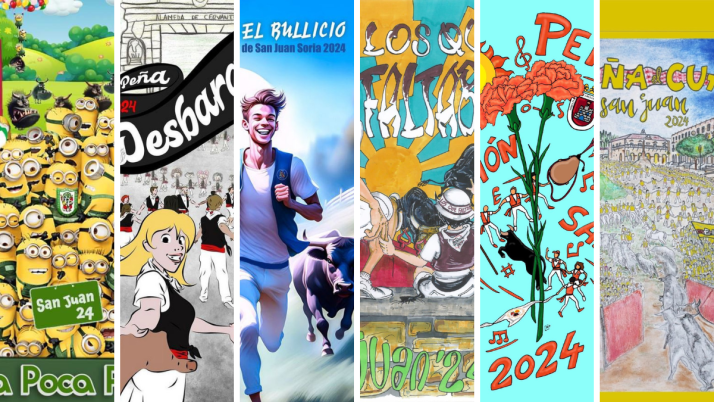 Las 6 peñas sanjuaneras ya tienen su banderín para las Fiestas 2024