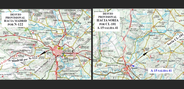 Cambios para el tráfico en la variante de Los Royales por las obras de reparación en una de sus estructuras
