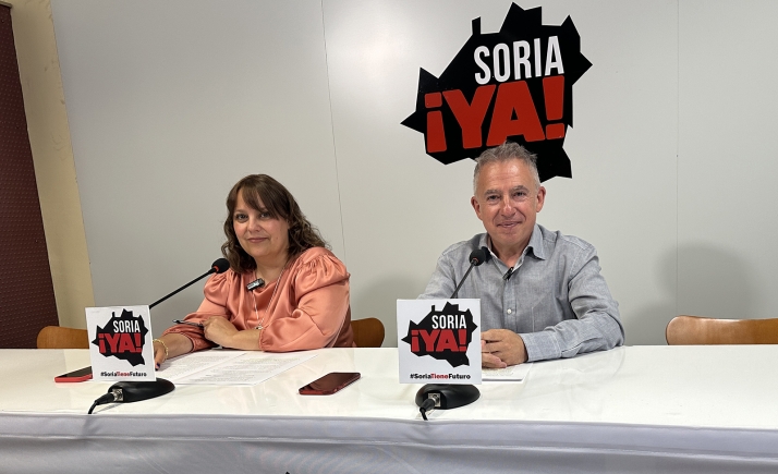 Vanessa García y Ángel Ceña hoy en rueda informativa. /Soria Ya