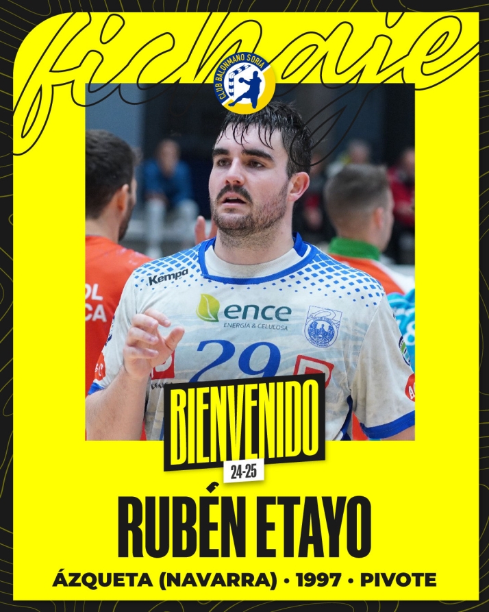 El BM Soria apuesta fuerte por el regreso a Plata: Etayo vuelve al San Andrés