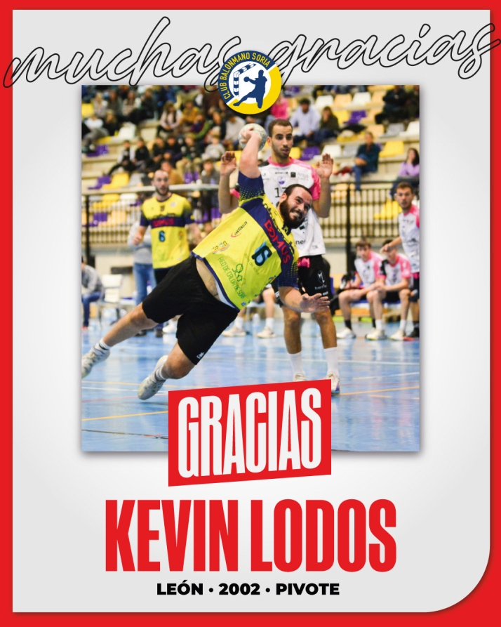Kevin Lodos no continuará en el BM Soria el próximo curso