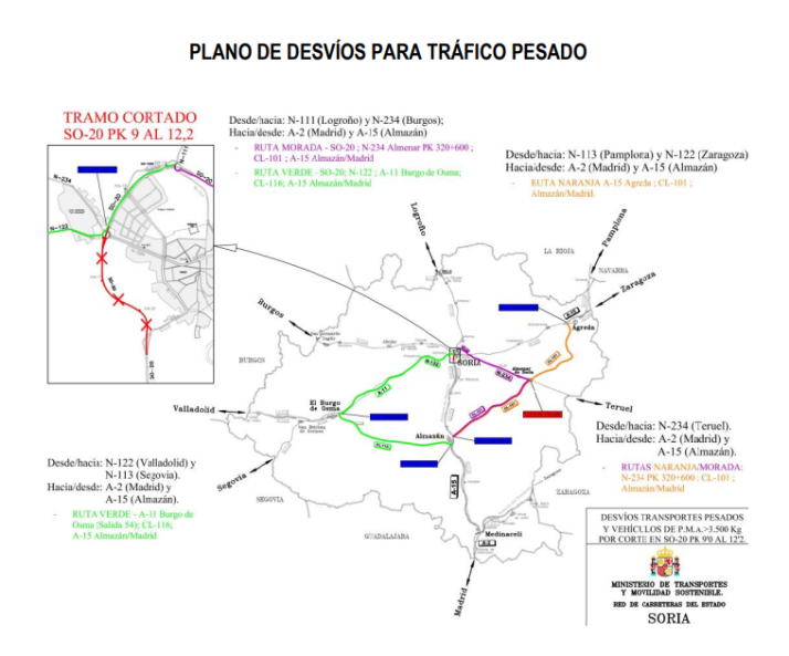 Estos serán los cambios en el tráfico por las obras de reparación del viaducto sobre el río Golmayo