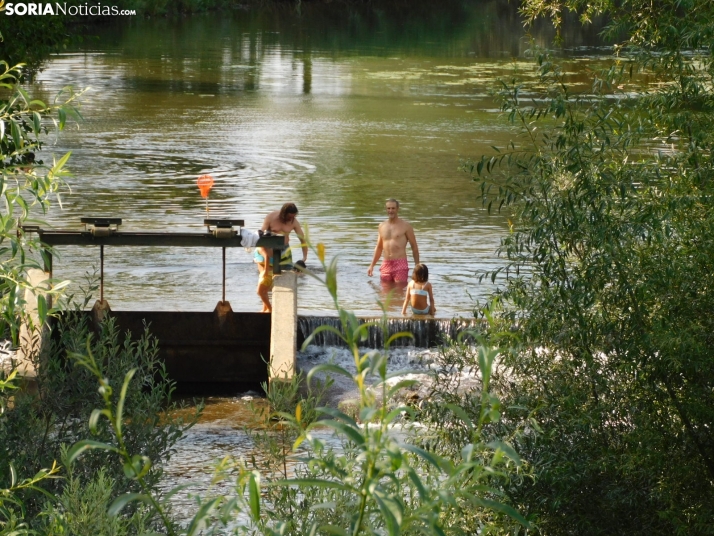 FOTOS | Los sorianos optan por un baño en el río para sobrellevar mejor la ola de calor