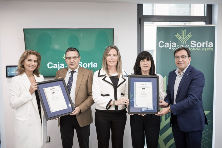 Caja Rural de Soria, la primera empresa de Castilla y León en recibir la certificación AENOR de Igualdad de Género e Igualdad Retributiva