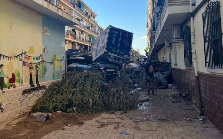 El Parque de Maquinaria recibe el material recogido en todos los pueblos de Soria para enviarlo a Valencia