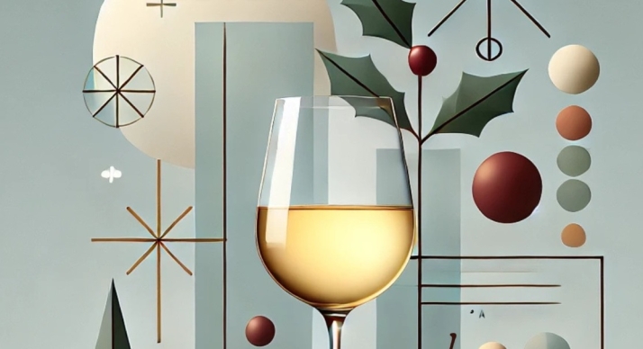 El vino también marida con acebo, en el Casino