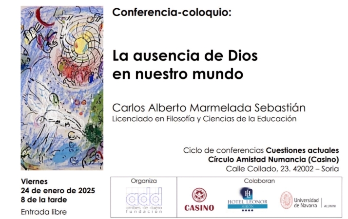 Este viernes, en el Casino, conferencia sobre la ausencia de Dios