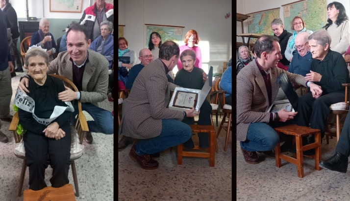 Felisa Carro celebra sus cien años de vida en Berzosa, su pueblo natal
