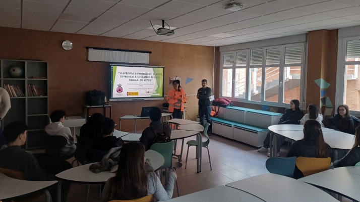 El IES de Ólvega abre las charlas de Protección Civil sobre fenómenos naturales adversos