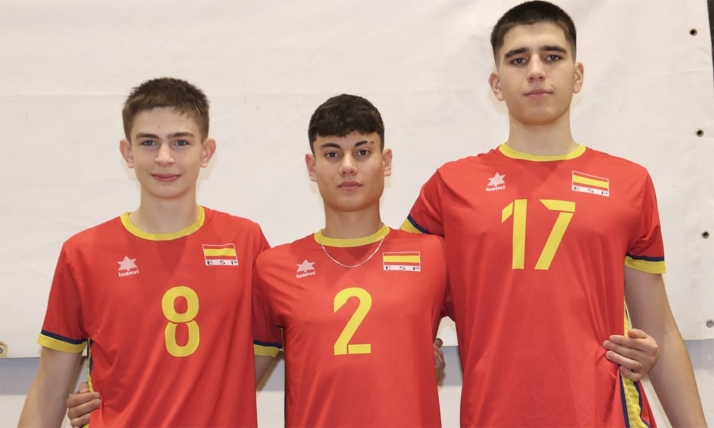 Los sorianos Maján, Chamarro y Martín contribuyen al triunfo de España Sub-16 de voleibol ante Finlandia