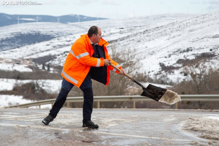 Activos los avisos amarillos por viento y nieve en Soria