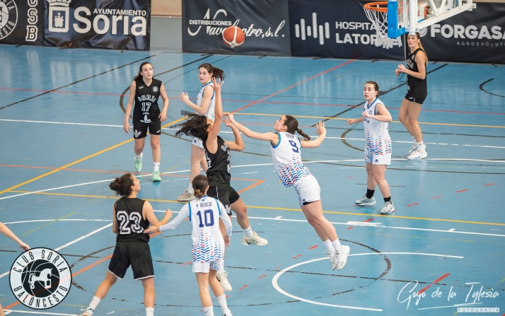 El Soria Baloncesto Femenino se diluye tras el descanso y cede ante el Villa de Mieres