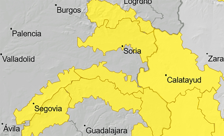 ACTUALIZACIÓN | Nivel amarillo por nieve para este jueves en Soria