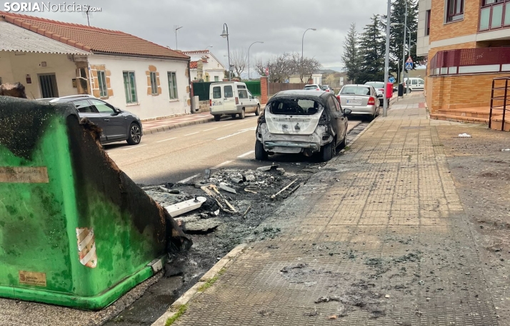 ¿El regreso del pirómano de contenedores de Soria? Queman tres en solo una noche