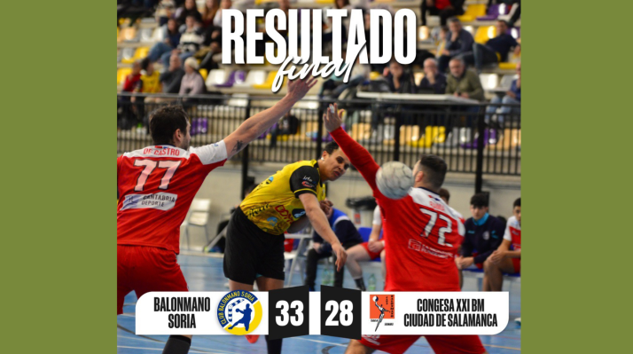 El BM Soria sufre pero mantiene el liderato tras vencer al Salamanca