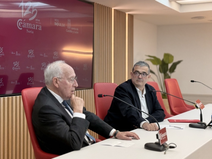 Santamaría y Pizarro ayer en Soria. 