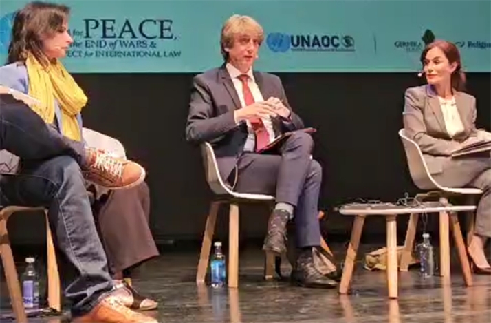 Carlos Martínez aboga por la paz y la justicia social en un foro internacional organizado por la ONU en Gernika