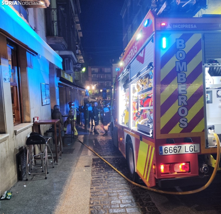 Susto en pleno centro de Soria: Incendio en la madrugada del Viernes Santo