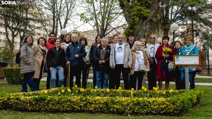Fotos: Soria visibiliza a los enfermos de Parkinson en su Día, recorriendo sus calles más céntricas 