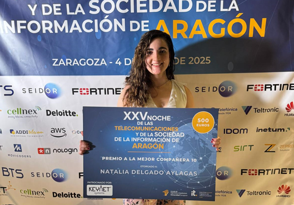 La soriana Natalia Delgado Aylagas es galardonada con el premio Compañero 10 por el Colegio Oficial de Ingenieros de Telecomunicación