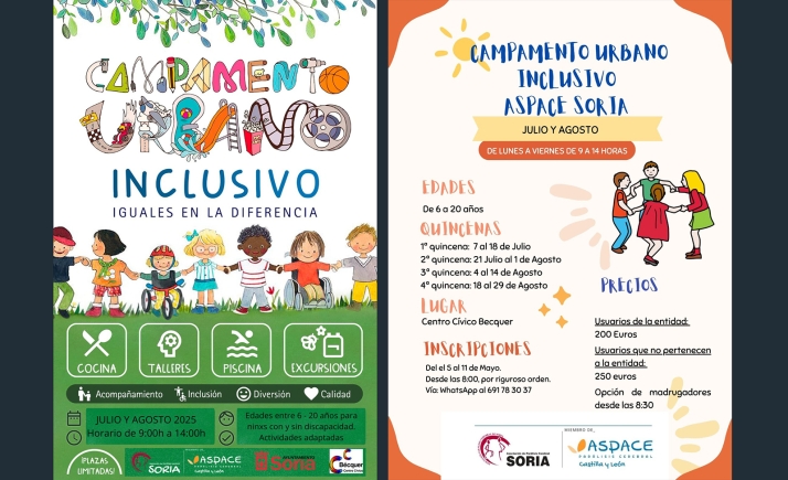 El Campamento Urbano Inclusivo de ASPACE regresa este verano con cuatro turnos