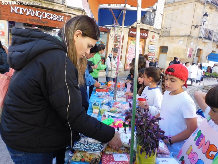 FOTOS Y NOTICIA | Pequeños grandes emprendedores: 250 alumnos se instalan en la plaza del Rosel y San Blas con sus empresas casi reales