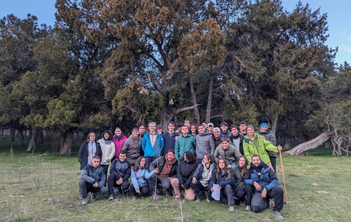 Universitarios valencianos visitan los sabinares sorianos, dentro del proyecto SocialForest
