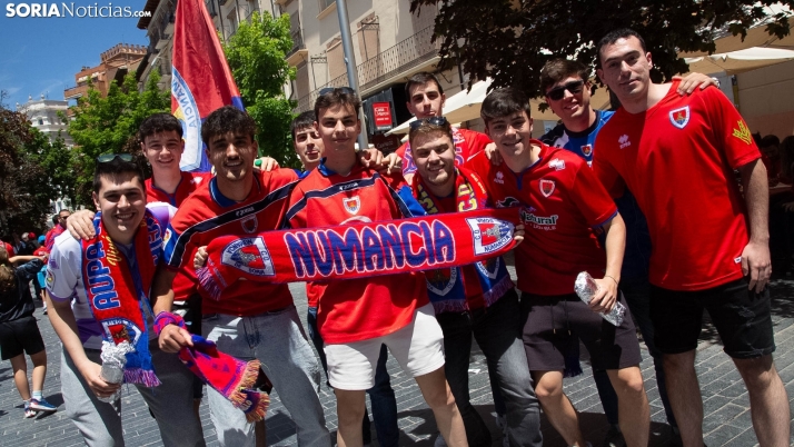 Los numantinos han tomado ya Teruel y cogen fuerzas para la ida de la final por el ascenso