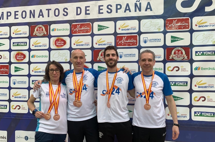 Cuatro medallas para el Bádminton Soria en el Nacional Sénior