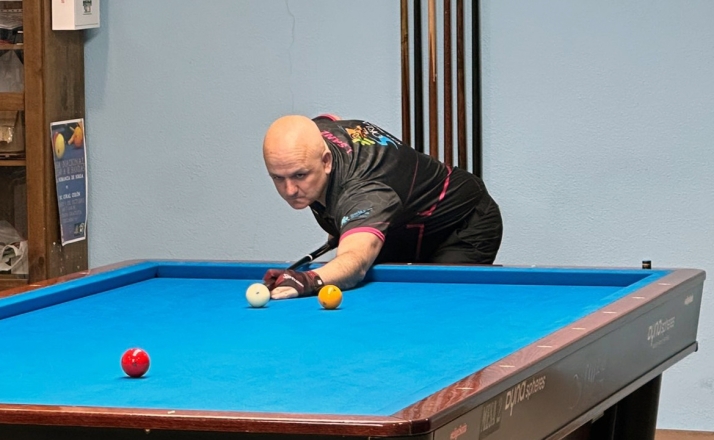 Desigual juego de los numantinos en la previa Regional de Billar