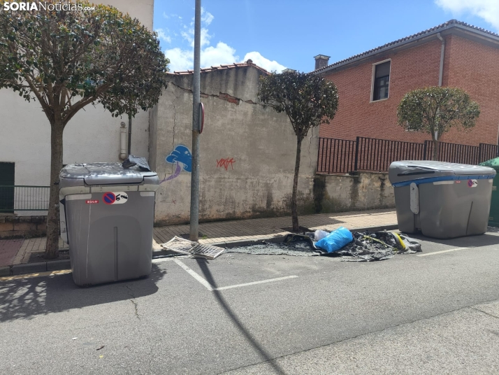 Vuelven a quemar un contenedor en Soria