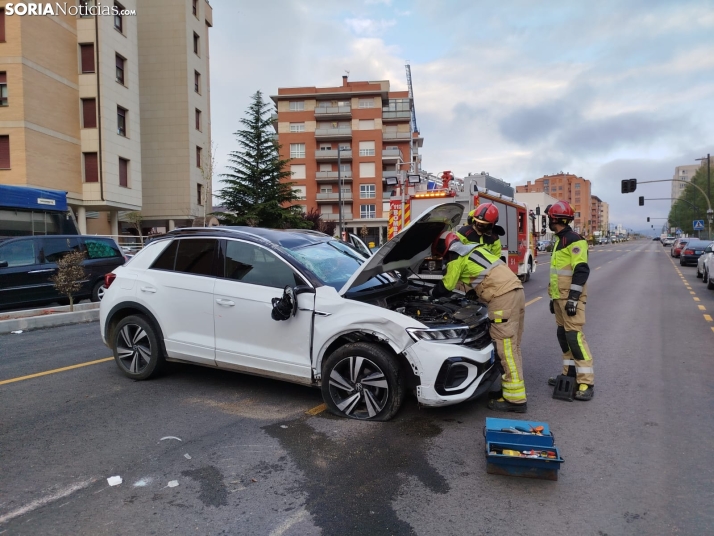 Un traslado al hospital por un accidente de tráfico en la avenida de Valladolid