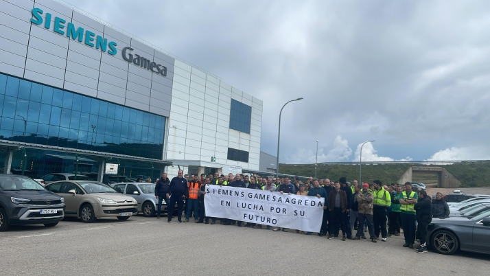 La plantilla de Siemens Gamesa Ágreda se moviliza ante la incertidumbre laboral
