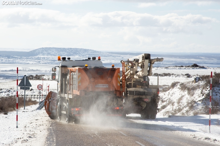 Balance de la viabilidad invernal en las carreteras provinciales: 1,4 millones de kilos de fundentes esparcidos