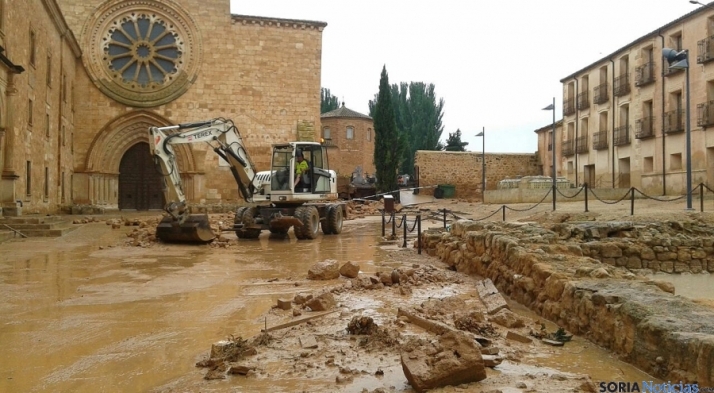 El proyecto que protegerá a Santa María de Huerta de riadas como la de 2018 da un paso adelante