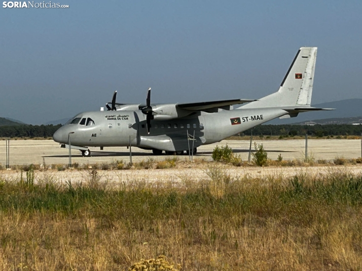 Sorprendente aterrizaje de emergencia de un avión del ejército de Mauritania en Garray