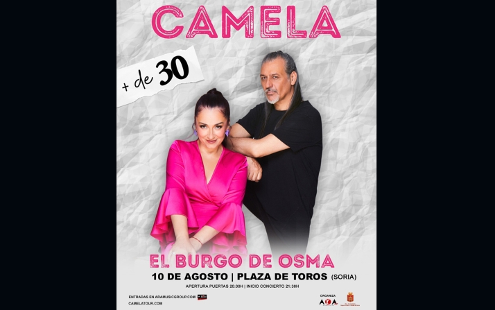 Confirmado: Camela reprograma su concierto en El Burgo de Osma para el 10 de agosto