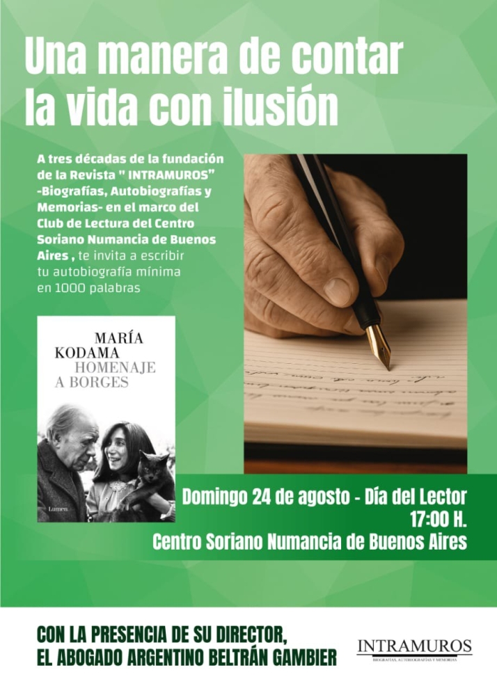 ¿Serías capaz de resumir tu vida en 1.000 palabras? El Centro Numancia de Buenos Aires te lo propone
