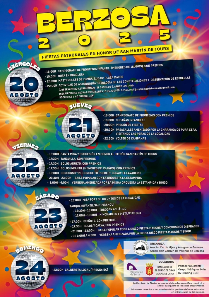 Berzosa mira al cielo en sus fiestas: una observación astronómica abre el programa de 2025