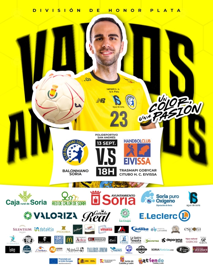 El San Andrés se viste de gala para el histórico debut del Balonmano Soria en Plata