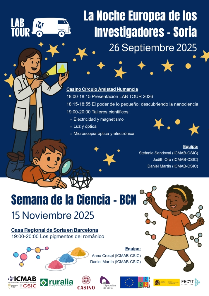 La Noche Europea de los Investigadores llega a Soria el 26 de septiembre con talleres y charlas sobre nanociencia