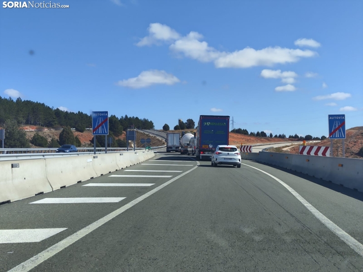 Accidente de tráfico en la A-11 a la altura de La Mallona