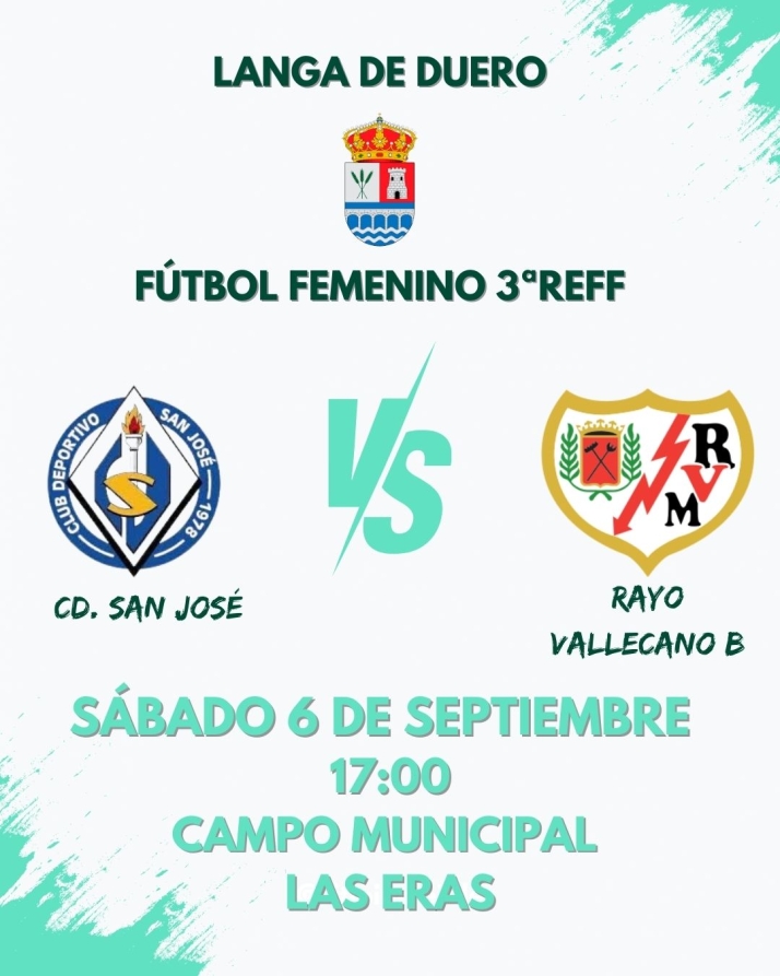 Langa de Duero acogerá el partido de 3ª RFEF entre el CD. San José y el Rayo Vallecano B