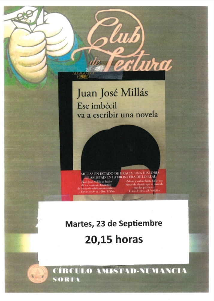 La literatura de Juan José Millás, protagonista de un nuevo debate abierto en el Casino