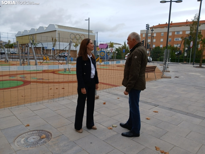  El PP de Soria denuncia la peligrosa ubicación del nuevo parque infantil junto a la rotonda de Eduardo Saavedra