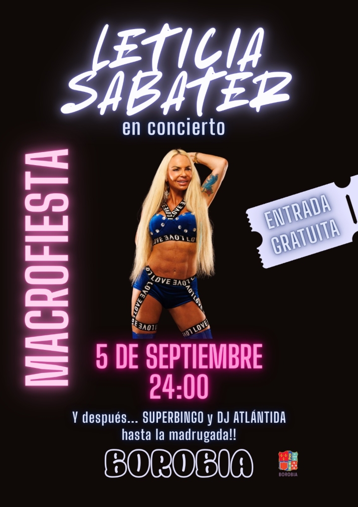 Leticia Sabater dará el pistoletazo de salida a las fiestas de Borobia