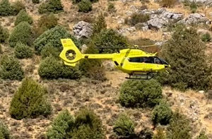 VÍDEO | AMPLIACIÓN | Rescatada una mujer en helicóptero en la vía ferrata de Espeja de San Marcelino